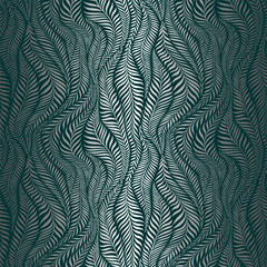 Seamless pattern with leaves. Abstract floral background. Vector illustration.