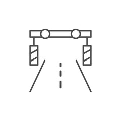 Autobahn or roll road line icon
