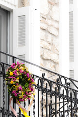 balcony and flowers - 626017411