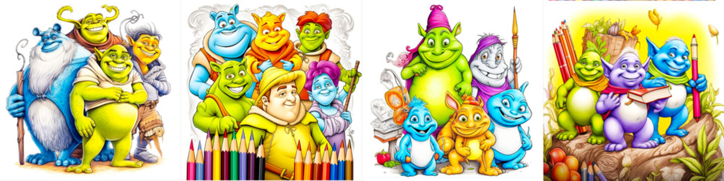 A coloring book featuring such popular cartoon characters, ideal for children's creativity with high-quality illustrations and designs that children will love.