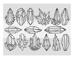 Crystal svg | Crystal | Gem Svg | Crystal silhouette | Celestial svg | Gemstone Svg | Jewel Crystals Svg | Crystals Files for Cricut | Diamond svg | Magic Crystals Svg | Crystal Clipart