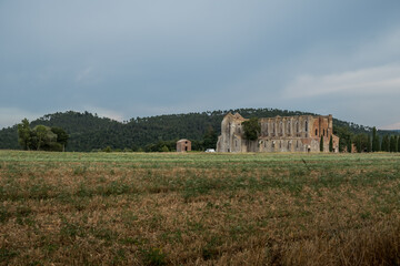 The Abbey of Saint Galgano in the province of Siena in Tuscany 