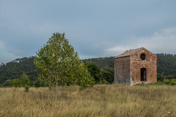Fototapeta na wymiar The Abbey of Saint Galgano in the province of Siena in Tuscany 