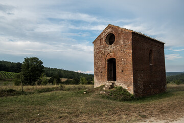 Fototapeta na wymiar The Abbey of Saint Galgano in the province of Siena in Tuscany 