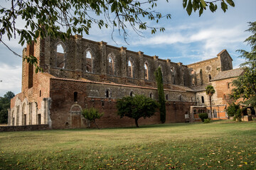 The Abbey of Saint Galgano in the province of Siena in Tuscany 