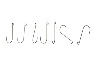 3d Iron Fishing hook rendering, fishing design element 