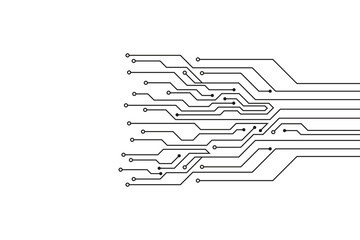 Obraz premium Abstract vector circuit board technology pattern for background. 