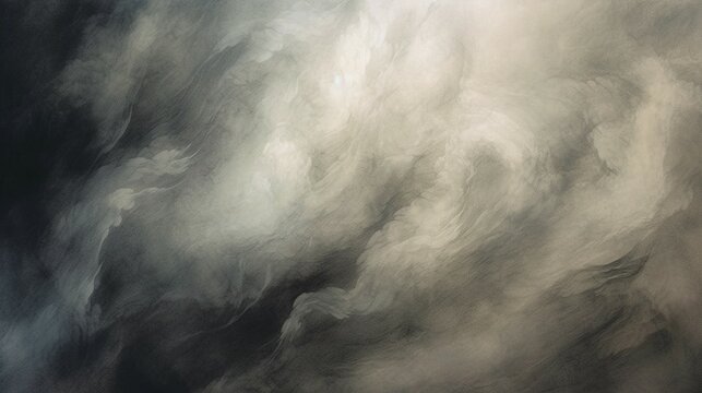 Swirling smoke with black background Black and white theme Abstract wallpaper