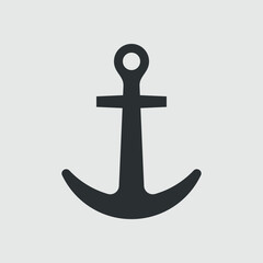 Anchor. Simple monochrome vector icon