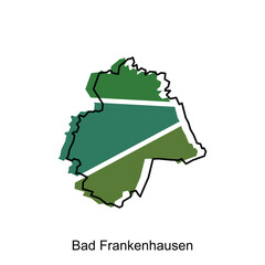 vector map of Bad Frankenhausen modern outline, High detailed vector illustration vector Design Template, suitable for your company