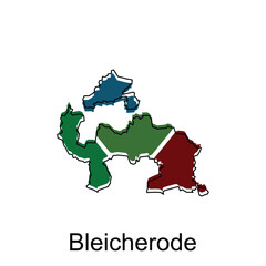 Bleicherode map.vector map of the German Country Vector illustration design template on white background