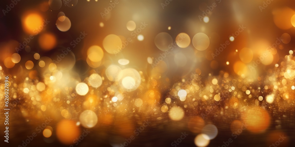 Aufkleber a gold abstract bokeh background. generative ai image aig30.