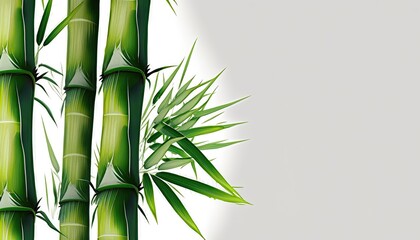bamboo and white background