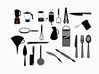 Obraz premium kitchen tools vector