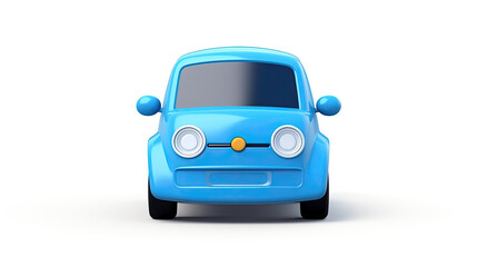Obraz na płótnie Canvas 3d illustration cute car red yellow blue pink purple van mini