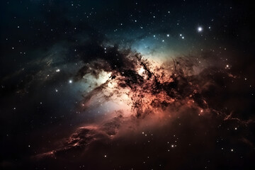 Fototapeta na wymiar Milky way space cosmos nebula