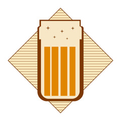illustration of a glass of beer - obrazy, fototapety, plakaty