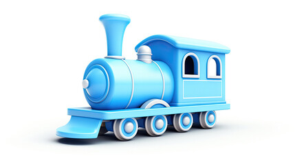 train toy 3d railway on the white background