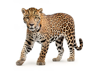 leopard in front of white