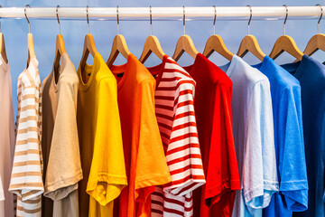 clothes at a rack
