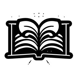 book outline doodle illustration