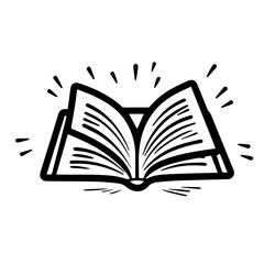 book outline doodle illustration
