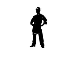 chef silhouette illustration