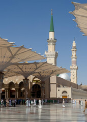 The mosque was founded by Prophet Muhammad. The famous umbrellas and minaret of the Prophet's...
