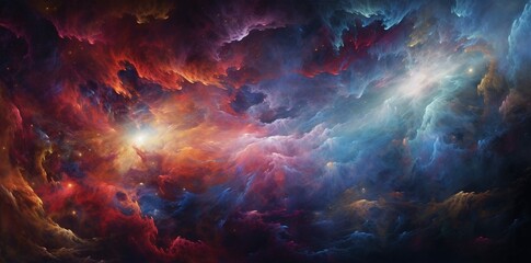 Fototapeta na wymiar Colorful Abstract Background made of Nebula.