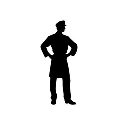 Obraz premium chef silhouette illustration