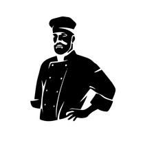 chef silhouette illustration