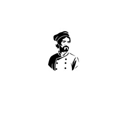 Obraz premium chef silhouette illustration
