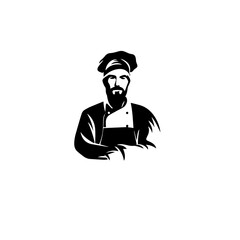 chef silhouette illustration