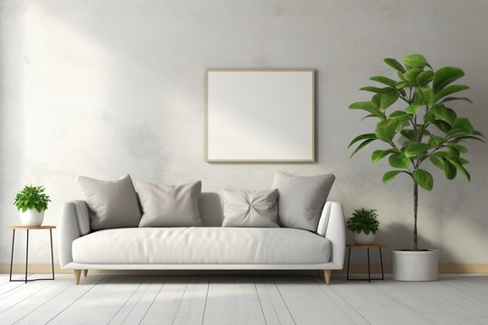 Modern & Luxury Interior Design of a Light Color Living Room. Huge Sofa with Pillows.