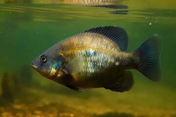 Bluegill - Native to North America, are popular sport fish and have a mild, sweet flavor (Generative AI)