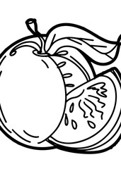 Hand drawn sketch of apple
