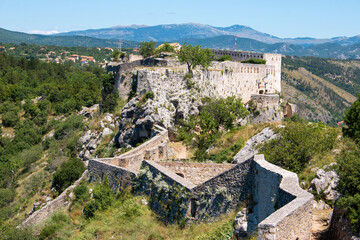 Obraz premium Knin Fortress (Kninska tvrđava) in the state of Šibenik-Knin Croatia