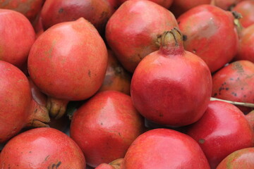 Pomegranates fruits , close up view