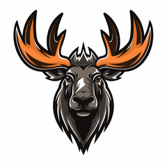 Fototapeta premium Esport vector logo moose, moose icon, moose head, vector