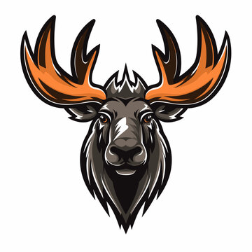 Esport vector logo moose, moose icon, moose head, vector