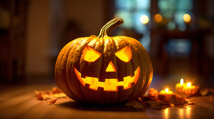 jack o lantern, halloween pumpkin - obrazy, fototapety, plakaty