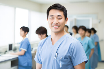portrait of a nurse smile looking at camera