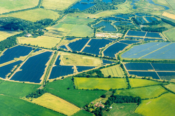 Large Solar Farm From The Air