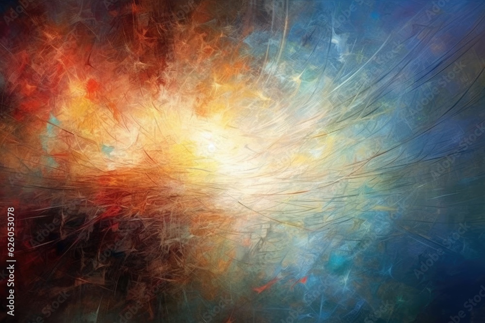 Poster abstract art of dance of light theme that out of formless darkness in the style of simple yet intric