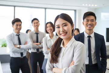 group of business people in office
