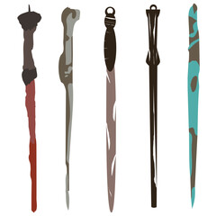 Fototapeta premium set of magic wands