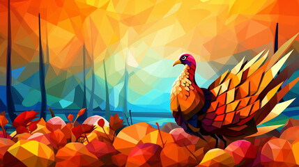 painting of a turkey, Thanksgiving background