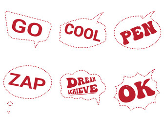 Back to School in comic speech bubbles, pop art style. Education concept. Comic dialog cloud, space cartoon. Set memphis school comic bubble halftone dot. Creative idea conversation explosion balloon