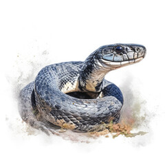 Fototapeta premium Watercolor black racer . Generative Ai