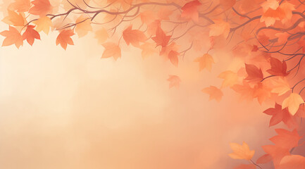 abstract autumn leaves, space for copy or text